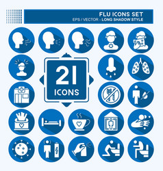 Icon Set Flu Suitable For Education Symbol Long