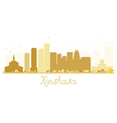 Kinshasa City Skyline Golden Silhouette