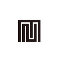 Letter M And N Square Combination Geometric