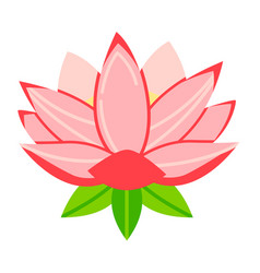 Pink Lotus Flower With Visible Petals And Green