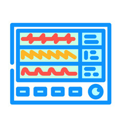 Vital Signs Monitor Ambulance Color Icon