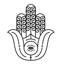 Jewish Hamsa Eye Stroke