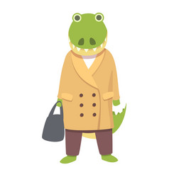 Mother Alligator Icon Cartoon Cute Animal