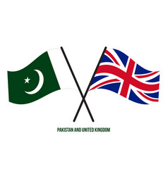 Pakistan And United Kingdom Flags Crossed