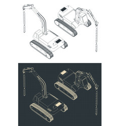 Pile Drilling Machine Isometric Blueprints