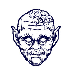 Zombie Out Brains Outline