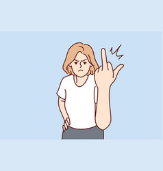 Angry Woman Show You Gesture