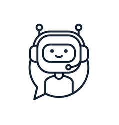 Chatbot Line Icon Concept