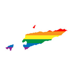 East Timor Rainbow Map