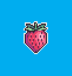 Strawberry Pixel Art Icon