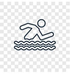 Swimmer Concept Linear Icon Isolated