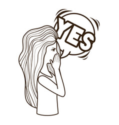 Woman Saying Yes Avatar Character