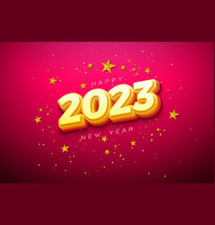 Happy New Year 2023 With 3d Number