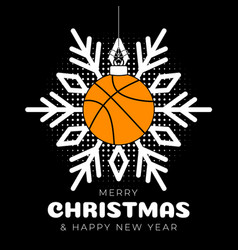 Basketball Christmas Greeting Card Merry