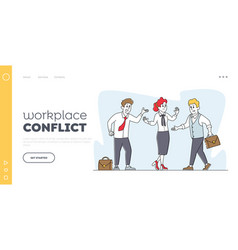 Conflict In Office Landing Page Template