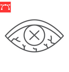 Diabetic Eye Line Icon