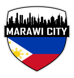 Marawi City Skyline Silhouette Philippines Flag