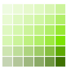 Shades Of Green Color Palette Grid Eps 10