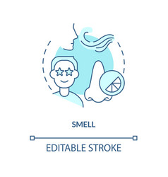 Smell Turquoise Concept Icon