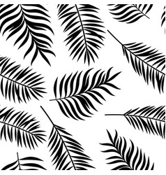 Black And White Tropical Leaf Pattern