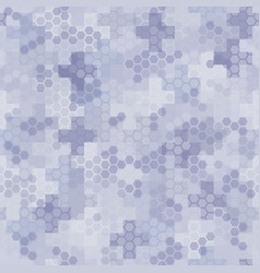 Seamless Hex Digital Arctic Snow Spot Camo Texture