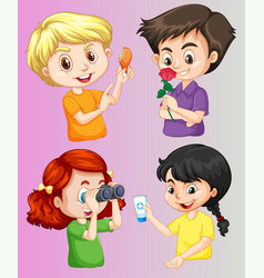 Set Of Children Cartoon Character