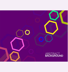 Abstract hexagon background molecular structure Vector Image