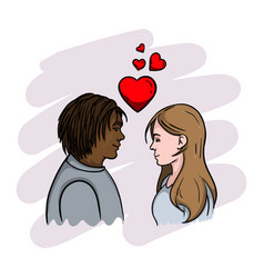 Black Guy And White Girl In Love Want To Kiss