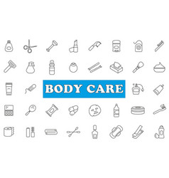 Collection Of Various Cosmetic Body Care Icons