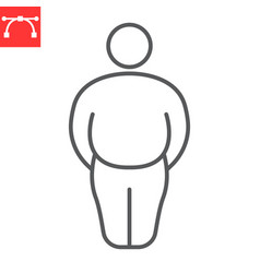 Fat Man Line Icon