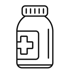 Pill Jar Icon Outline Hospital Care