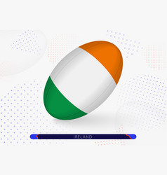 Rugby Ball With The Flag Of Ireland