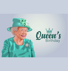 A Queen Elizabeth Ii On Light Background