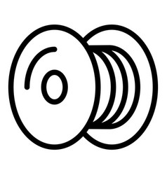 Fiber Bobbin Icon Outline Optic Cable