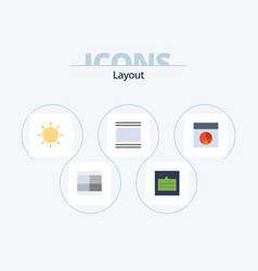 Layout Flat Icon Pack 5 Icon Design Cover