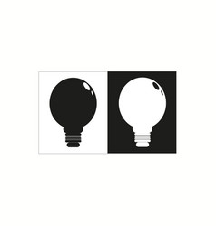 Light Bulb Black And White Silhouettes