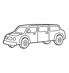 Limo Coloring Page Isolated For Kids