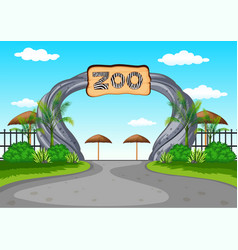 Zoo Entrance With No Visitors