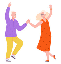 Cheerful Old People Dancing Joyful Senior Couple