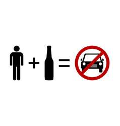 Do Not Drink And Drive Sign Icon Isolated