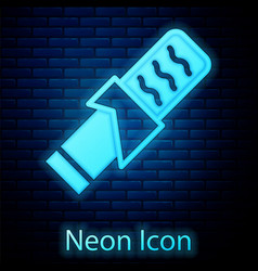 Glowing Neon Protein Sport Bar Icon Isolated