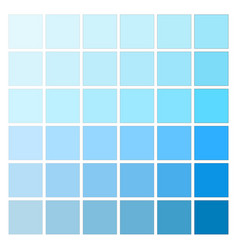 Shades Of Blue Color Palette Grid Eps 10