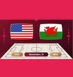 Usa Vs Wales Match Football 2022 World