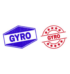 Gyro Distress Stamp Seals In Circle And Hexagonal