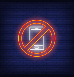 Mobile Phone Ban Neon Sign