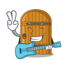 With Guitar Large Wooden Door Cartoon Handle