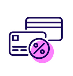 Credit Card Interest Rate Icon Pixel Perfect