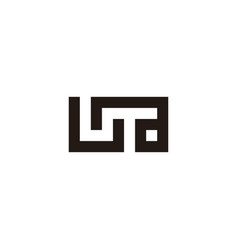 Letter La Square Geometric Symbol Simple Logo