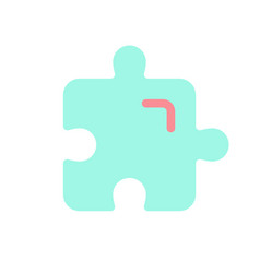 Puzzle Piece Flat Color Ui Icon