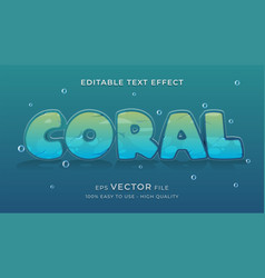 Sea Coral Editable Text Effect Concept